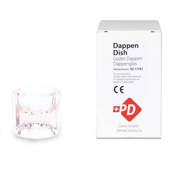 Glass Dappen Dish, White Opaque