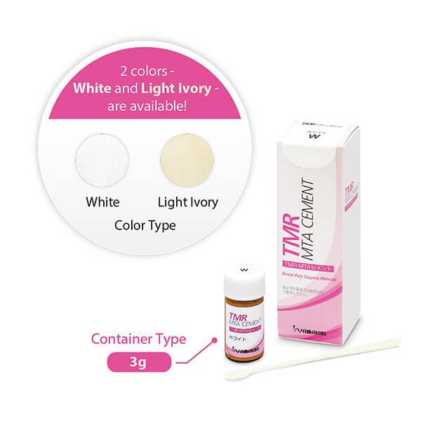 TMR MTA Cement, (MTA + Adhesive + CR) White, 3g