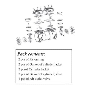 Repairing Kit for Oilless Air Compressor 550w