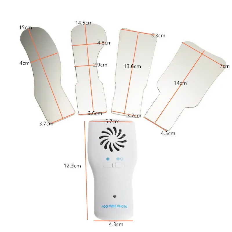 Dental Photographic Fog-Free Mirror System, Autoclaveable