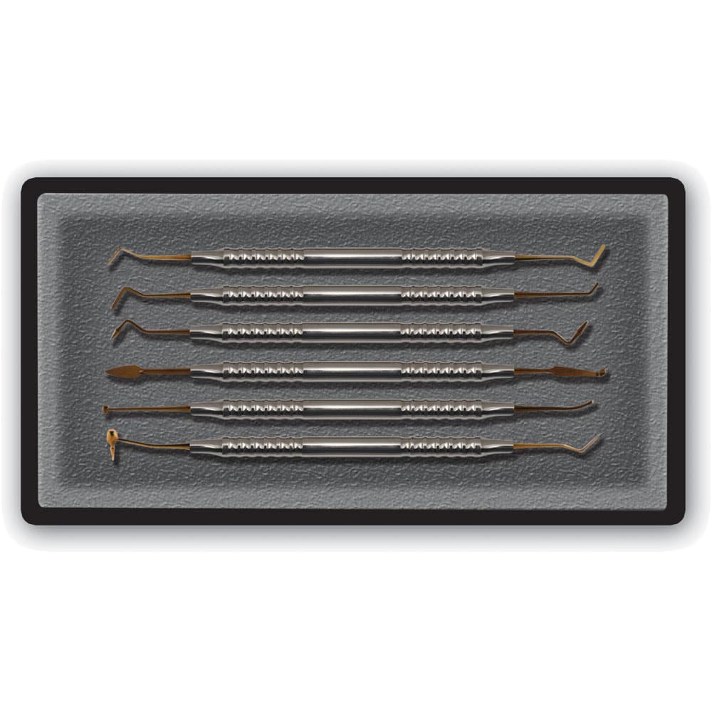 Composite Instruments Set, Gold Finish, 6 Pcs, Handle No. 4