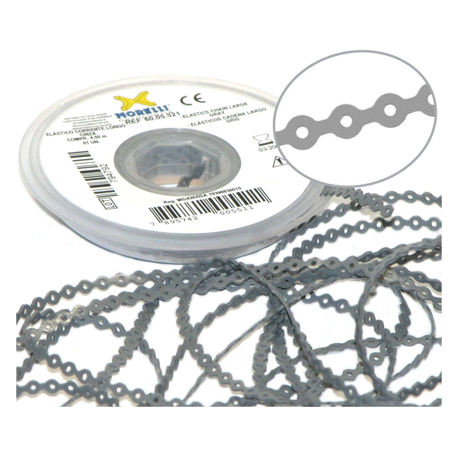 Elastic Chain Long, Gray, 4.5 m