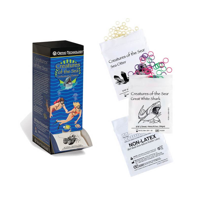 Elastics Amber Light 1/8" Lion Fish, PK/50