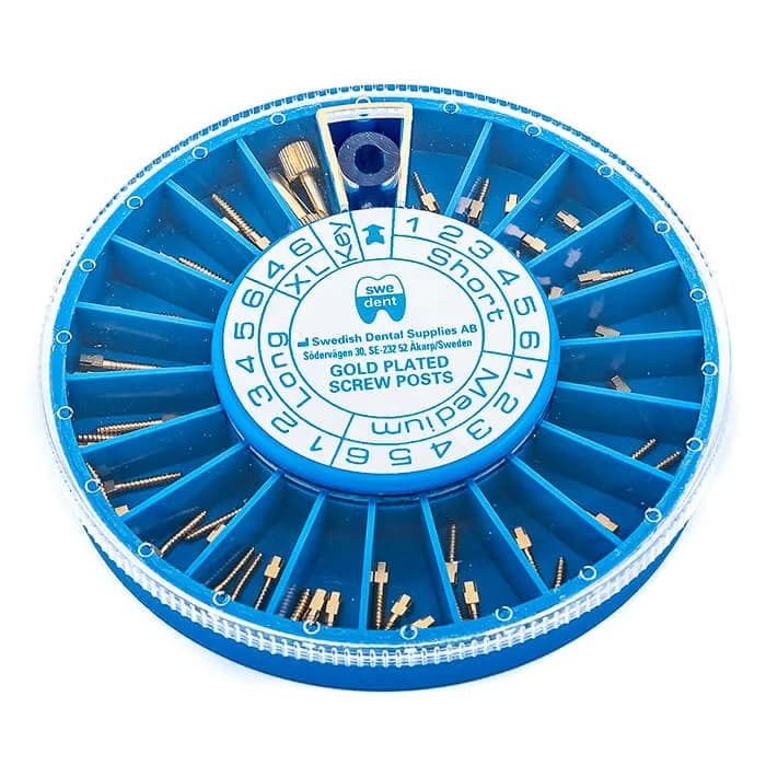Screw Posts, Gold Plate, Assorted, 60 Screws