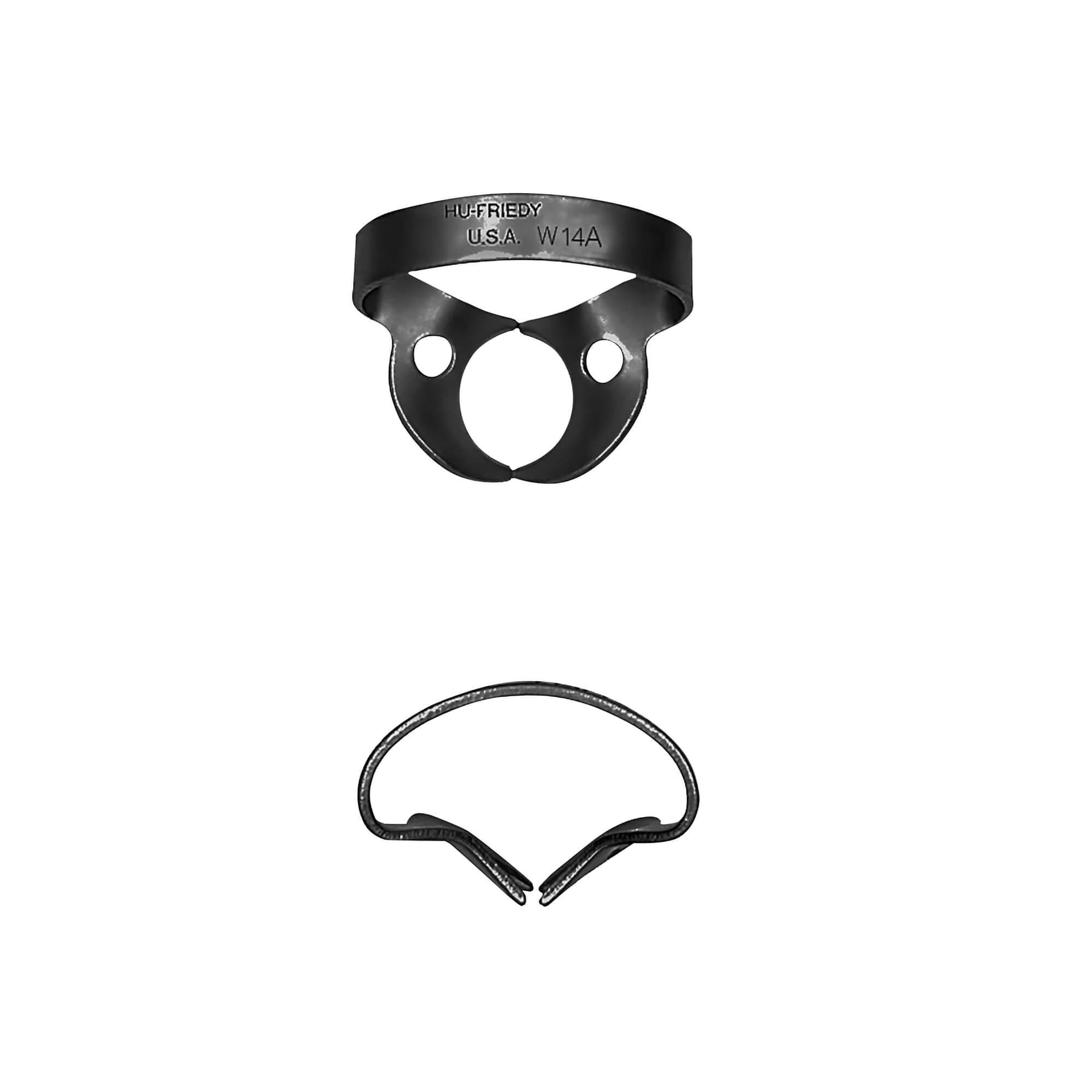 Rubber Dam Clamp #W14A, Irregular Molars, BlackLine