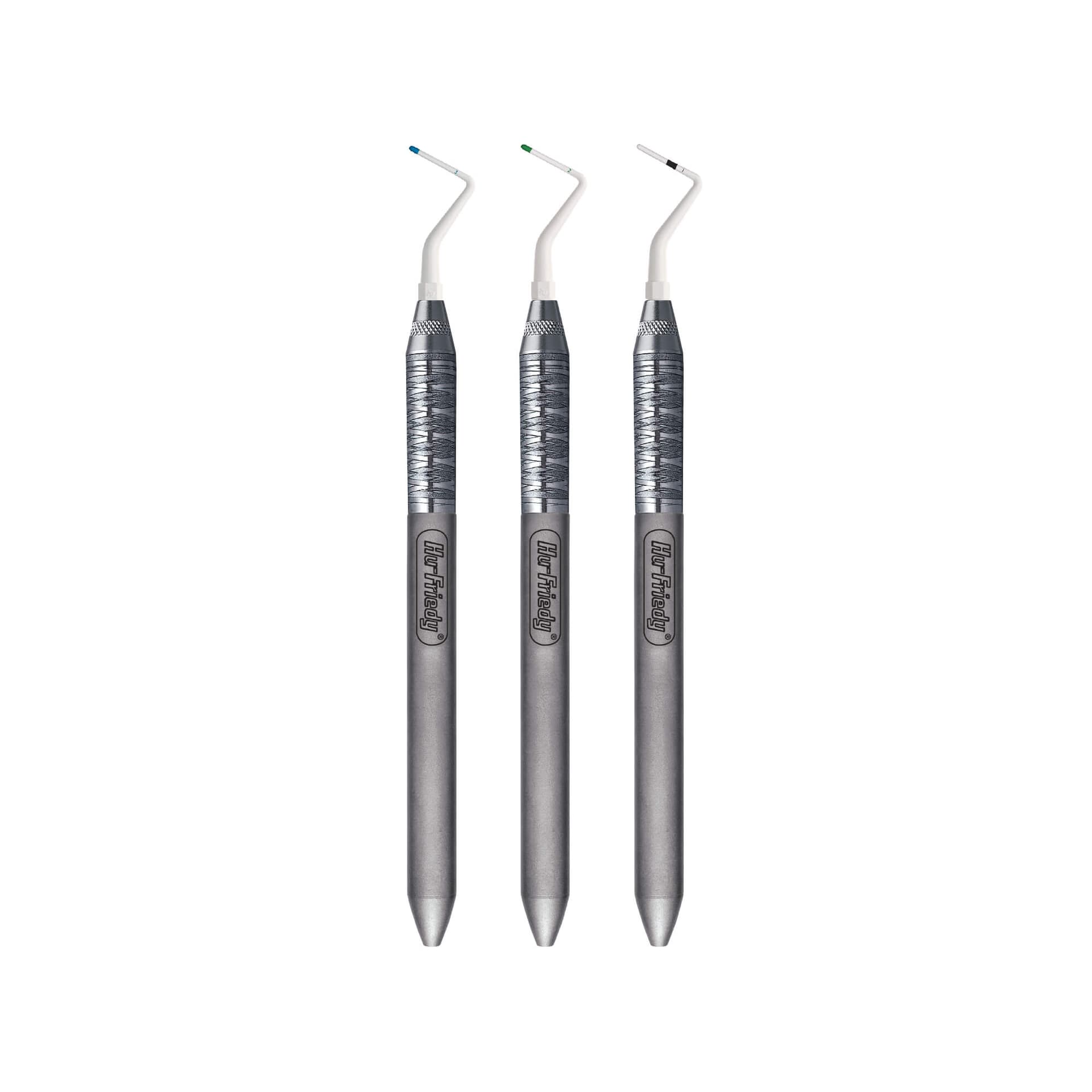 Bio Type Probe Starter Kit with 3 Handles & 12 Tips. (4 Green, 4 Blue, 4 white)