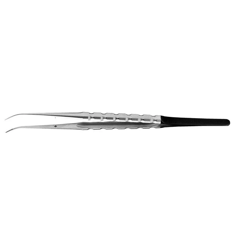 Micro Cooley Tissue Pliers, SinusLine Curved Modified 18cm