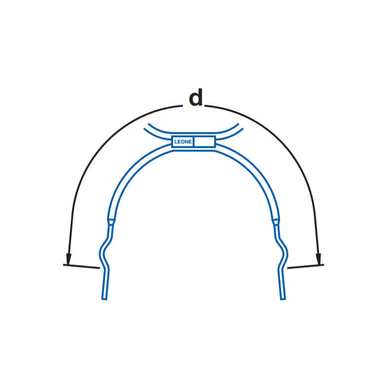 Extraoral Facebows With Loops, Short Bow, Size 4